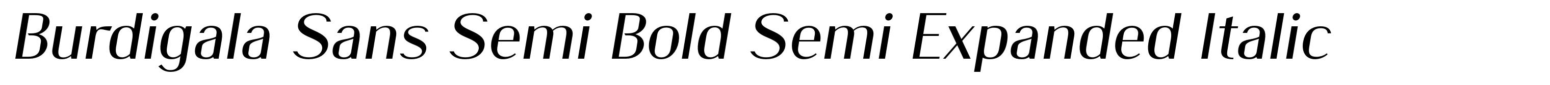 Burdigala Sans Semi Bold Semi Expanded Italic